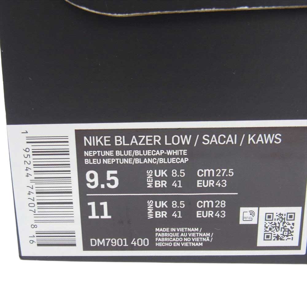 NIKE ナイキ DM7901-400 × KAWS カウズ × sacai サカイ Blazer Low ブレーザー ロー ブルー系 27.5cm【新古品】【未使用】【中古】