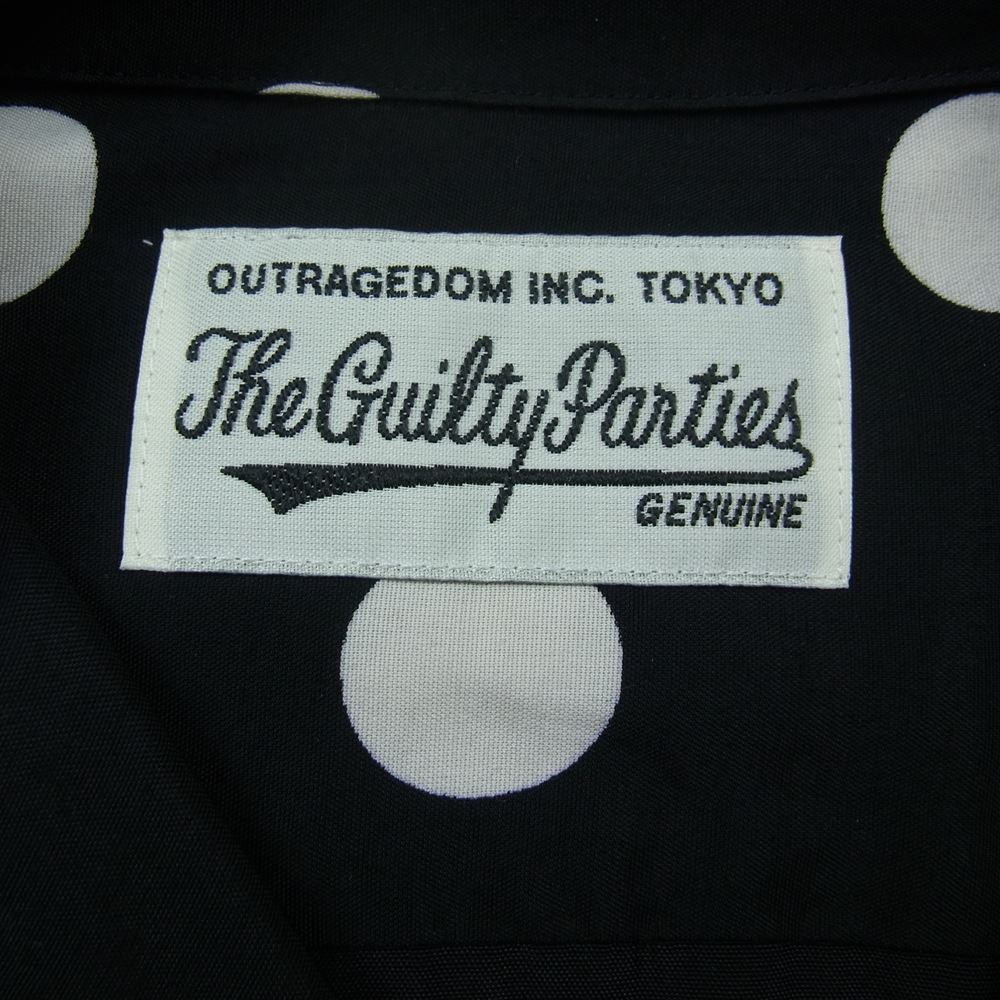 WACKO MARIA ワコマリア HAWAIIAN L/S SHIRT ハワイアン レーヨン 長袖 ドット シャツ ブラック系 S【中古】