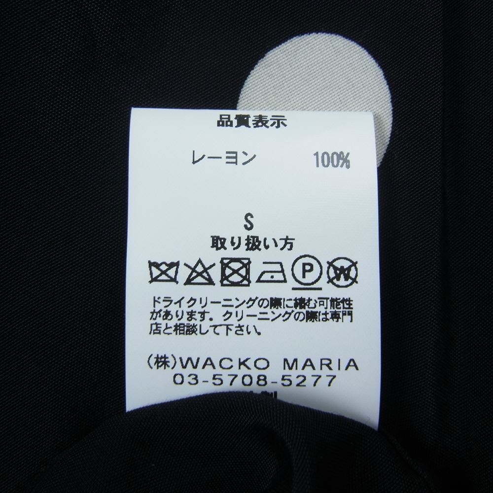 WACKO MARIA ワコマリア HAWAIIAN L/S SHIRT ハワイアン レーヨン 長袖 ドット シャツ ブラック系 S【中古】