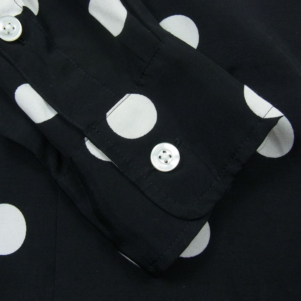 WACKO MARIA ワコマリア HAWAIIAN L/S SHIRT ハワイアン レーヨン 長袖 ドット シャツ ブラック系 S【中古】