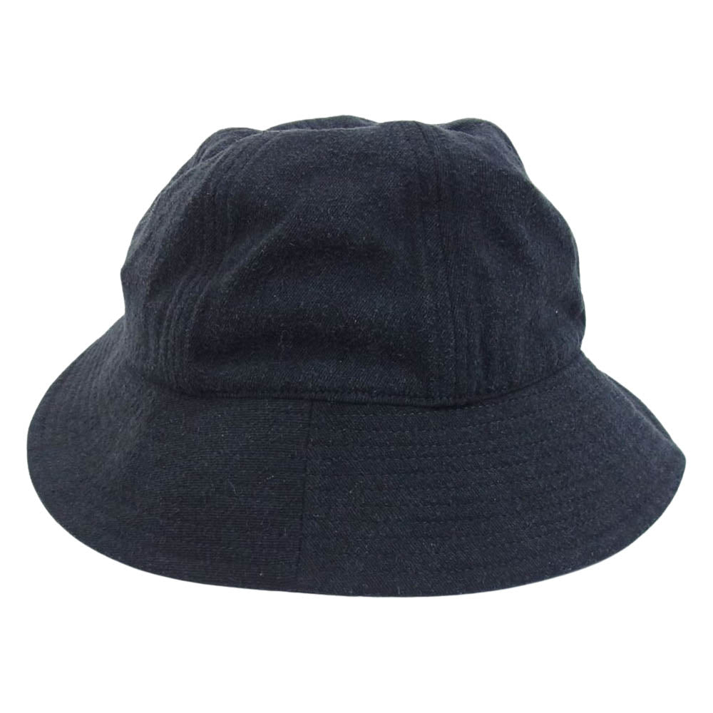 COMOLI コモリ 21SS   T01-07002 シルク ネップ ハット ブラック系【中古】
