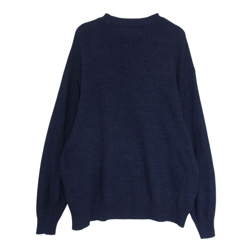 COMOLI コモリ 20SS R01-06008  インディゴ クルーネック ニット  ネイビー系 3【中古】