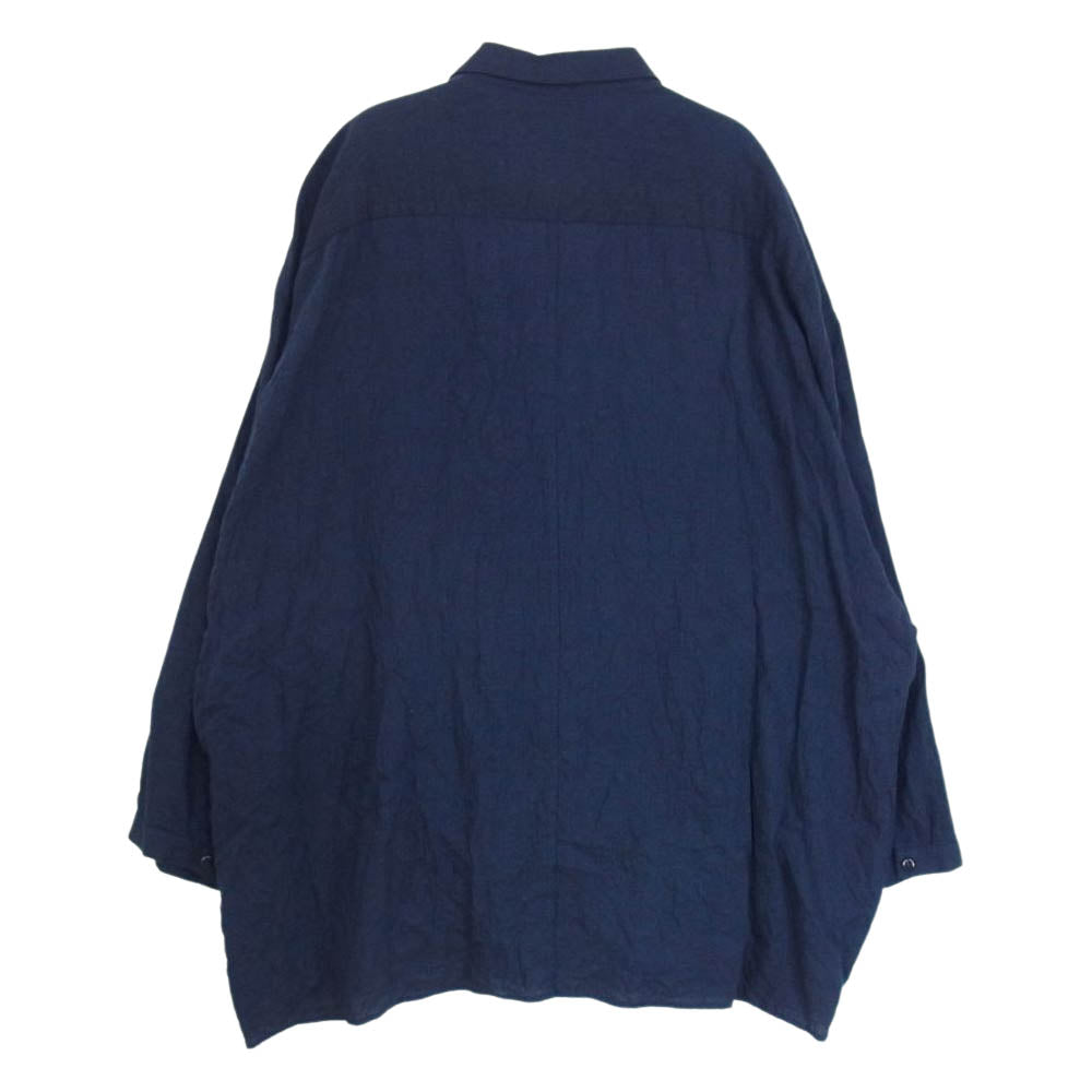 トゥーグッド THE DRAUGHTSMAN SHIRT LONG SOFT COTTON SHIRTING ドラフトマン シャーリング 長袖 シャツ  ネイビー系 4【中古】