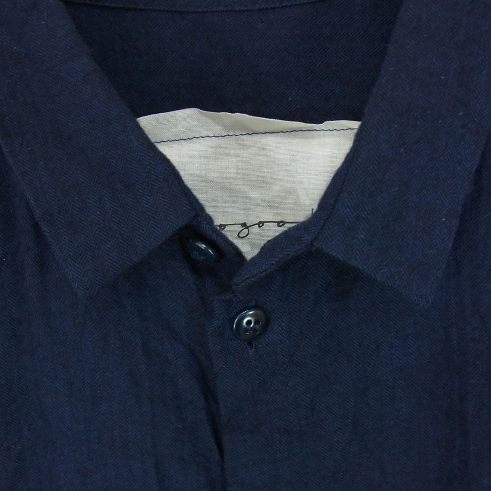 トゥーグッド THE DRAUGHTSMAN SHIRT LONG SOFT COTTON SHIRTING ドラフトマン シャーリング 長袖 シャツ  ネイビー系 4【中古】