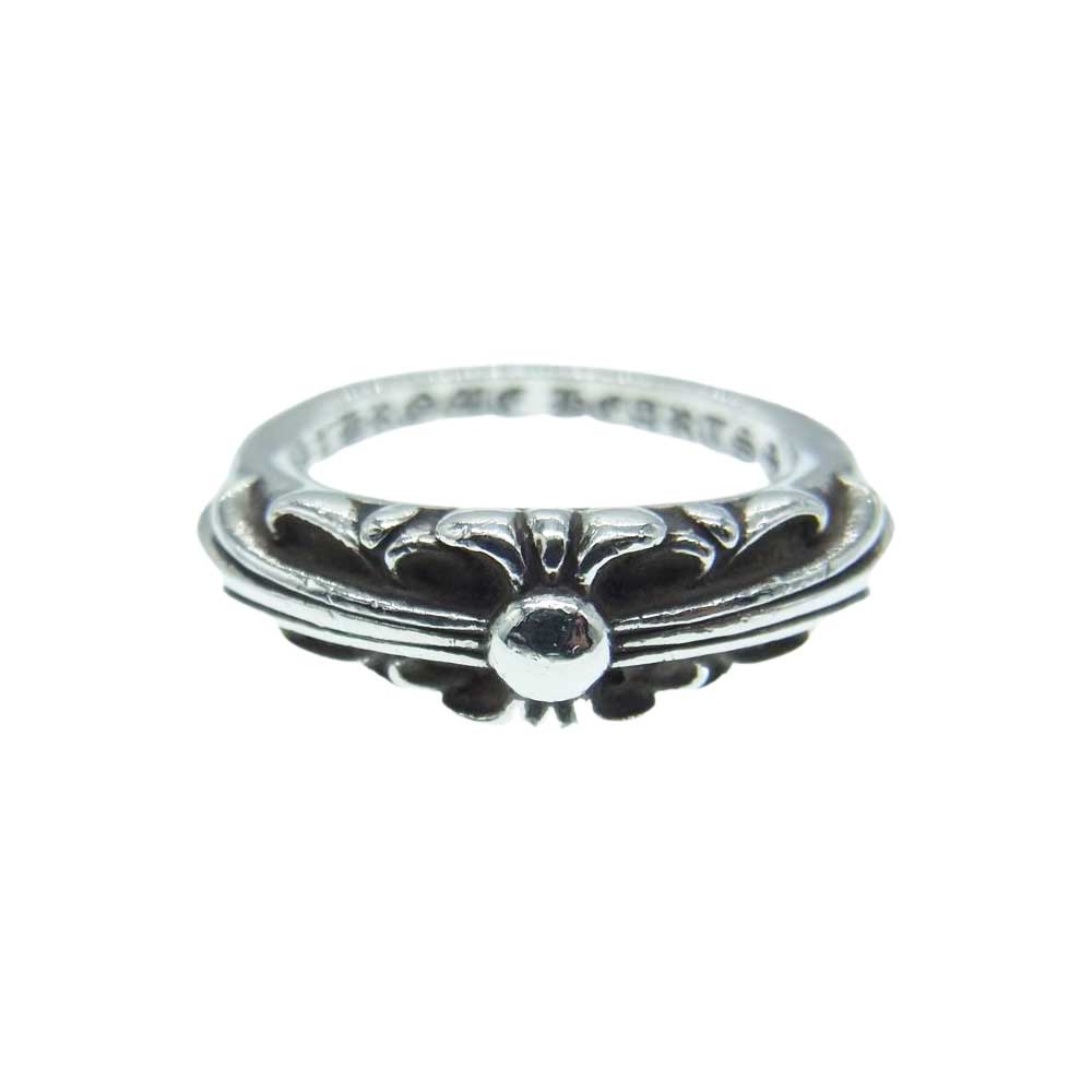 CHROME HEARTS クロムハーツ（原本無） BABY CLASSIC ベイビー クラシック フローラル クロス リング シルバー系  9号【中古】
