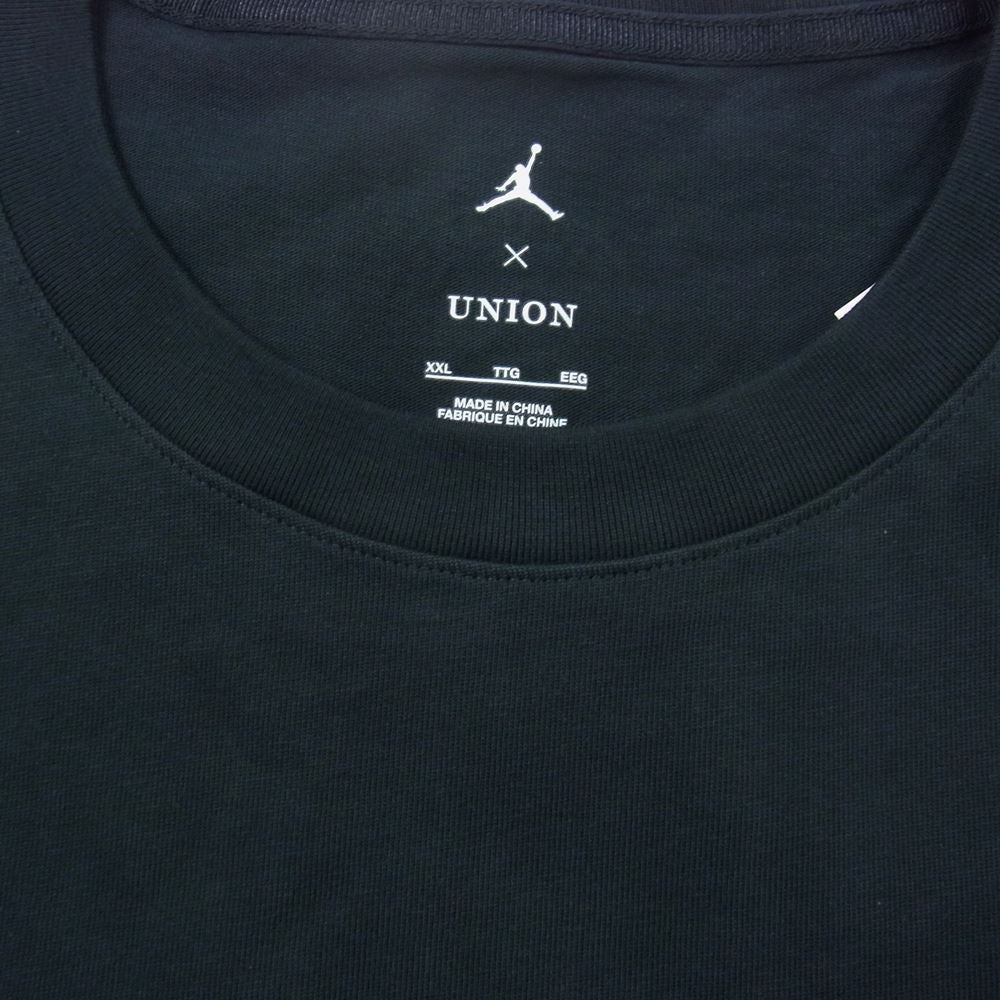 NIKE ナイキ DV7343-010 × UNION ユニオン Tシャツ  JORDAN ジョーダン ロゴ ブラック ブラック系 2XL【新古品】【未使用】【中古】