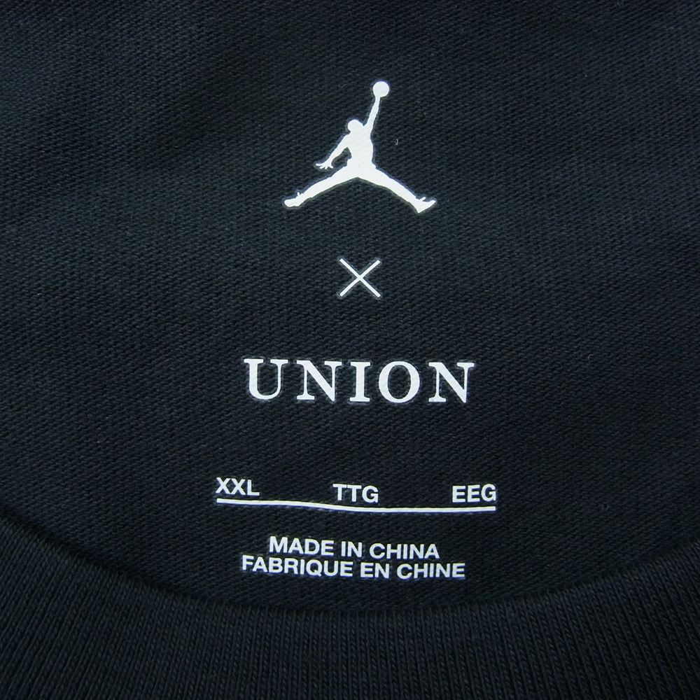 NIKE ナイキ DV7343-010 × UNION ユニオン Tシャツ  JORDAN ジョーダン ロゴ ブラック ブラック系 2XL【新古品】【未使用】【中古】
