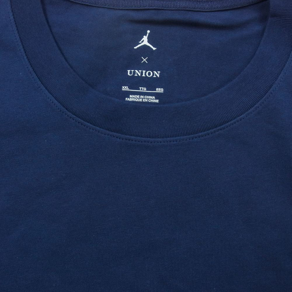 NIKE ナイキ DV-7343-419 × UNION ユニオン Tシャツ  JORDAN ジョーダン ロゴ ネイビー ネイビー系 2XL【新古品】【未使用】【中古】