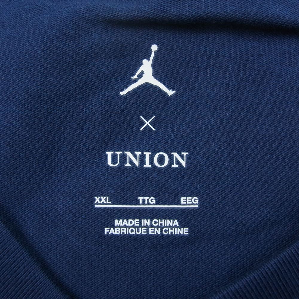 NIKE ナイキ DV-7343-419 × UNION ユニオン Tシャツ  JORDAN ジョーダン ロゴ ネイビー ネイビー系 2XL【新古品】【未使用】【中古】