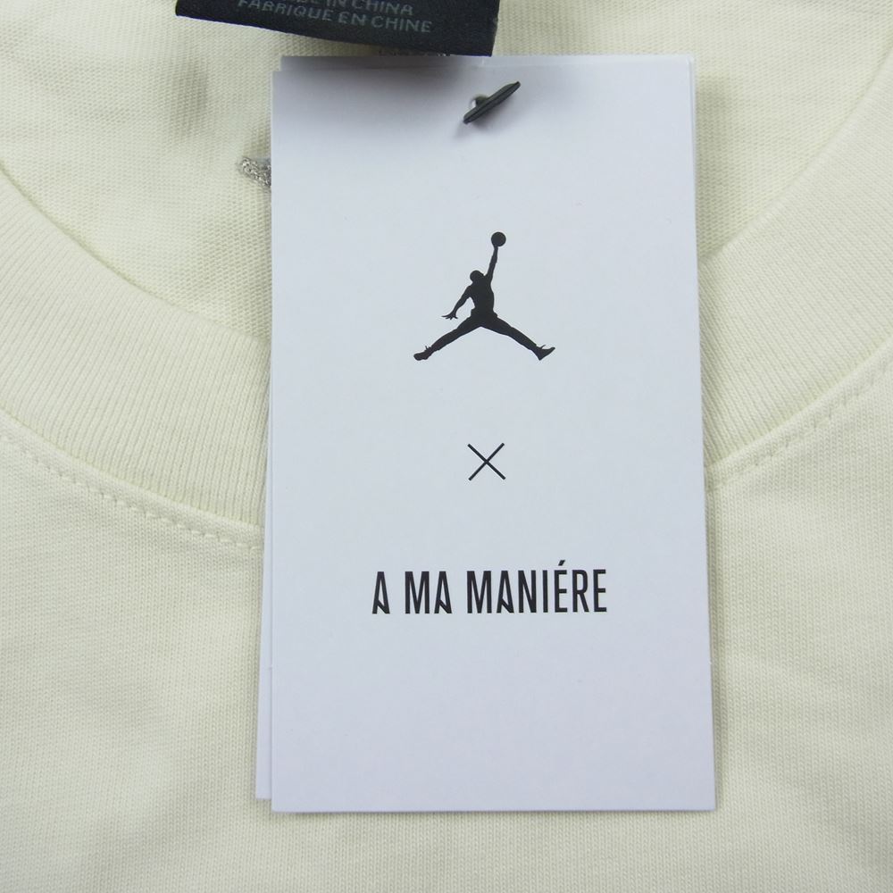 NIKE ナイキ 23SS DV7468-104 × A MA MANIRE ア マ マニエール JORDAN ジョーダン ロゴ 刺繍 Tシャツ オフホワイト系 2XL【新古品】【未使用】【中古】