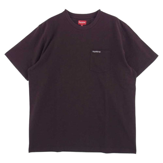 Supreme シュプリーム 22AW Pocket Tee Dark Brown ポケット Tシャツ ダーク ブラウン ダークブラウン系 XL【新古品】【未使用】【中古】