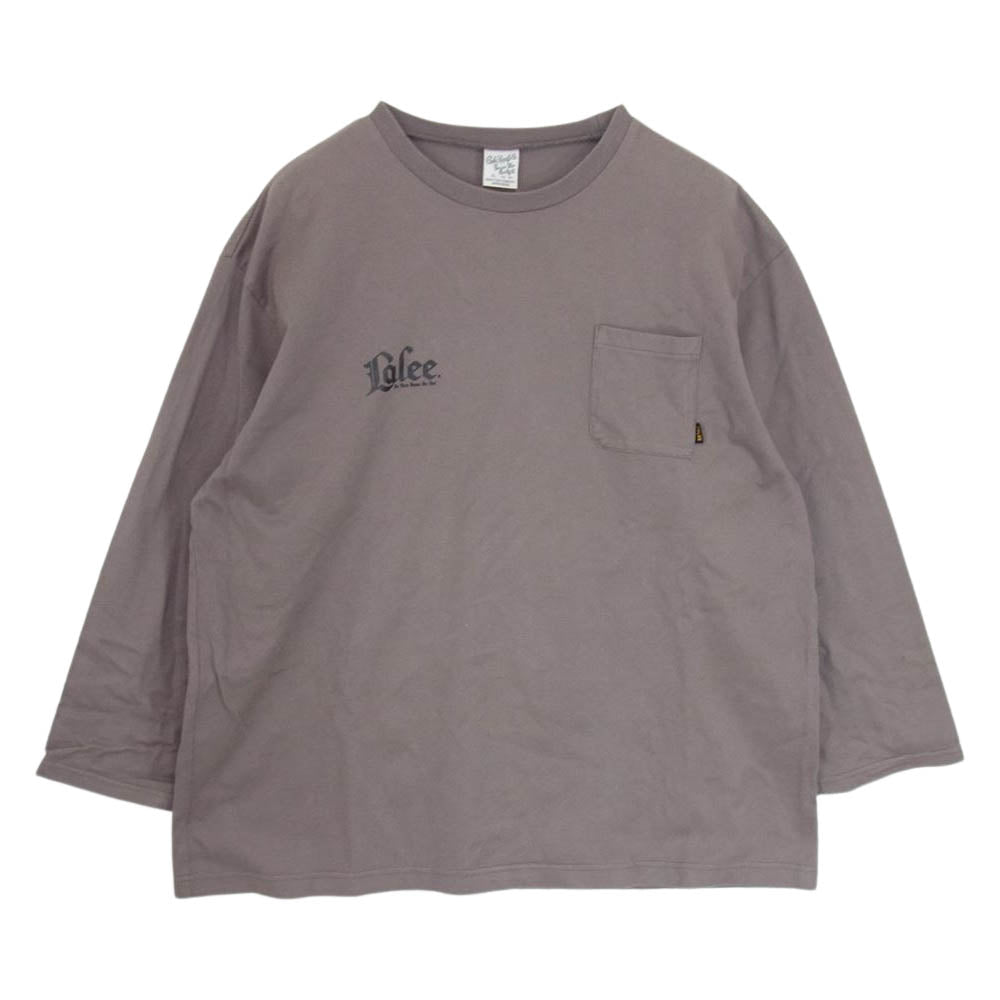 CALEE キャリー ロゴ プリント 8分袖 Tシャツ  グレー系 XL【中古】