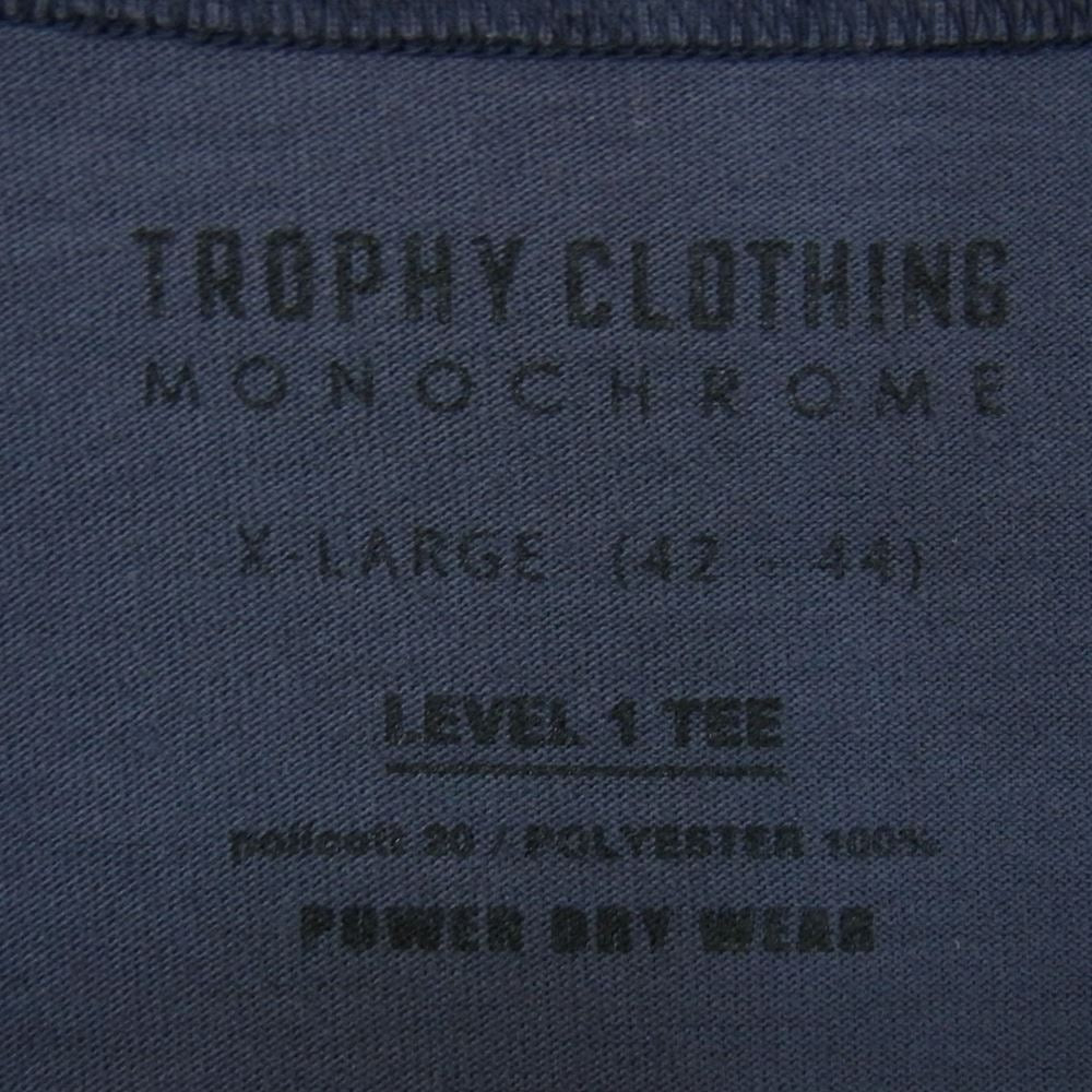 トロフィークロージング TE-13 MONOCHROME PC Henley Tee モノクローム ヘンリー 半袖 Tシャツ チャコール系 XL【中古】