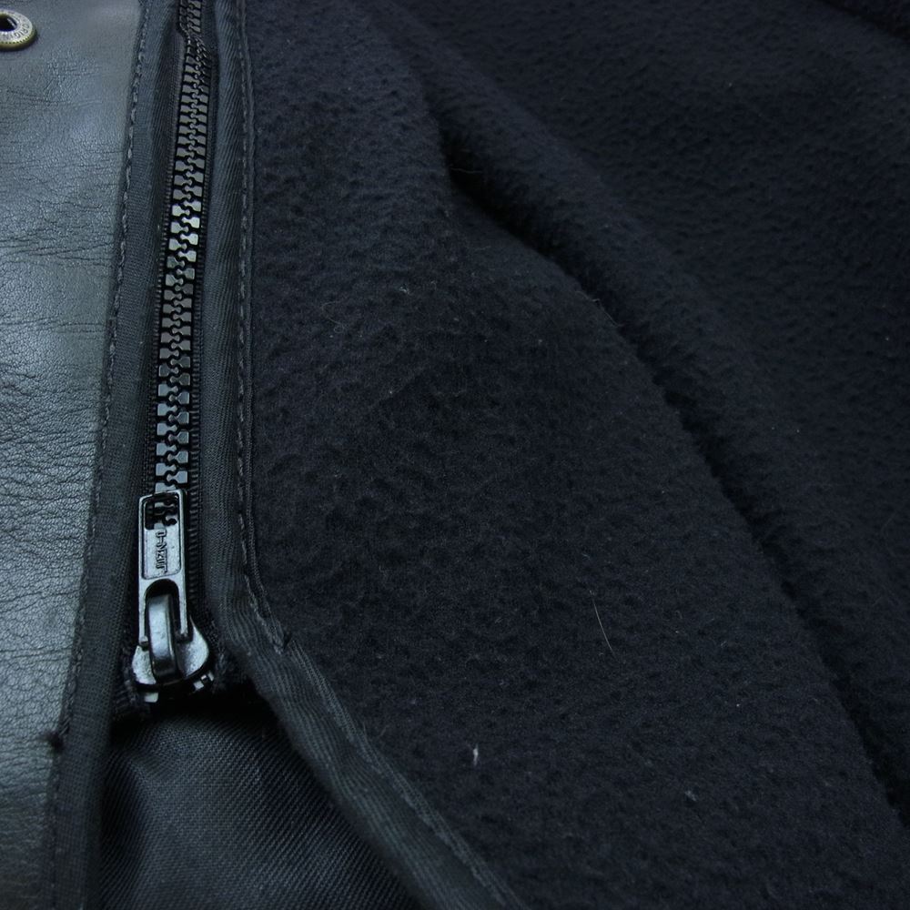 VANSON バンソン B BONE JACKET Bボーン シングル ライダース ジャケット スケルトン 牛革 レザー ライナー付 ブラック系 ホワイト系 40【中古】