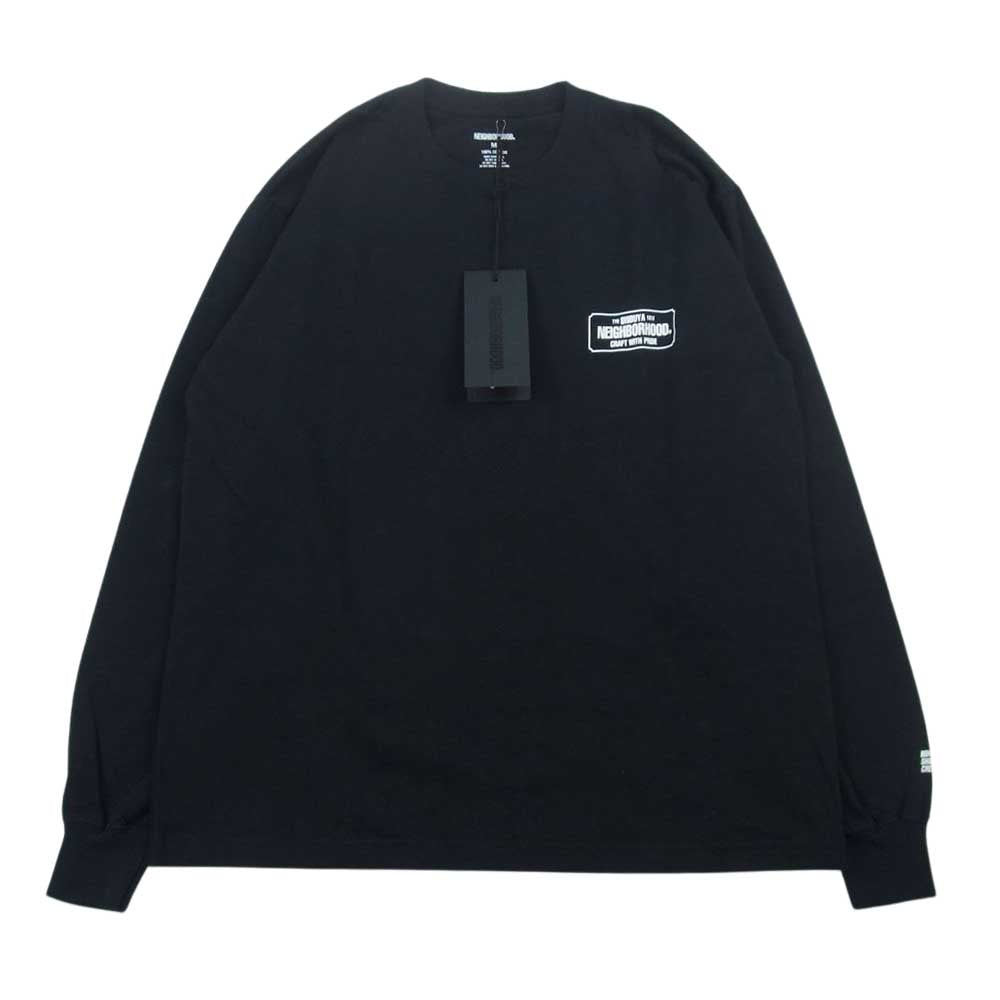 NEIGHBORHOOD ネイバーフッド 23SS 渋谷店 リニューアル オープン 記念 限定 ロングスリーブ Tシャツ ロゴ ブラック ブラック系 M【新古品】【未使用】【中古】