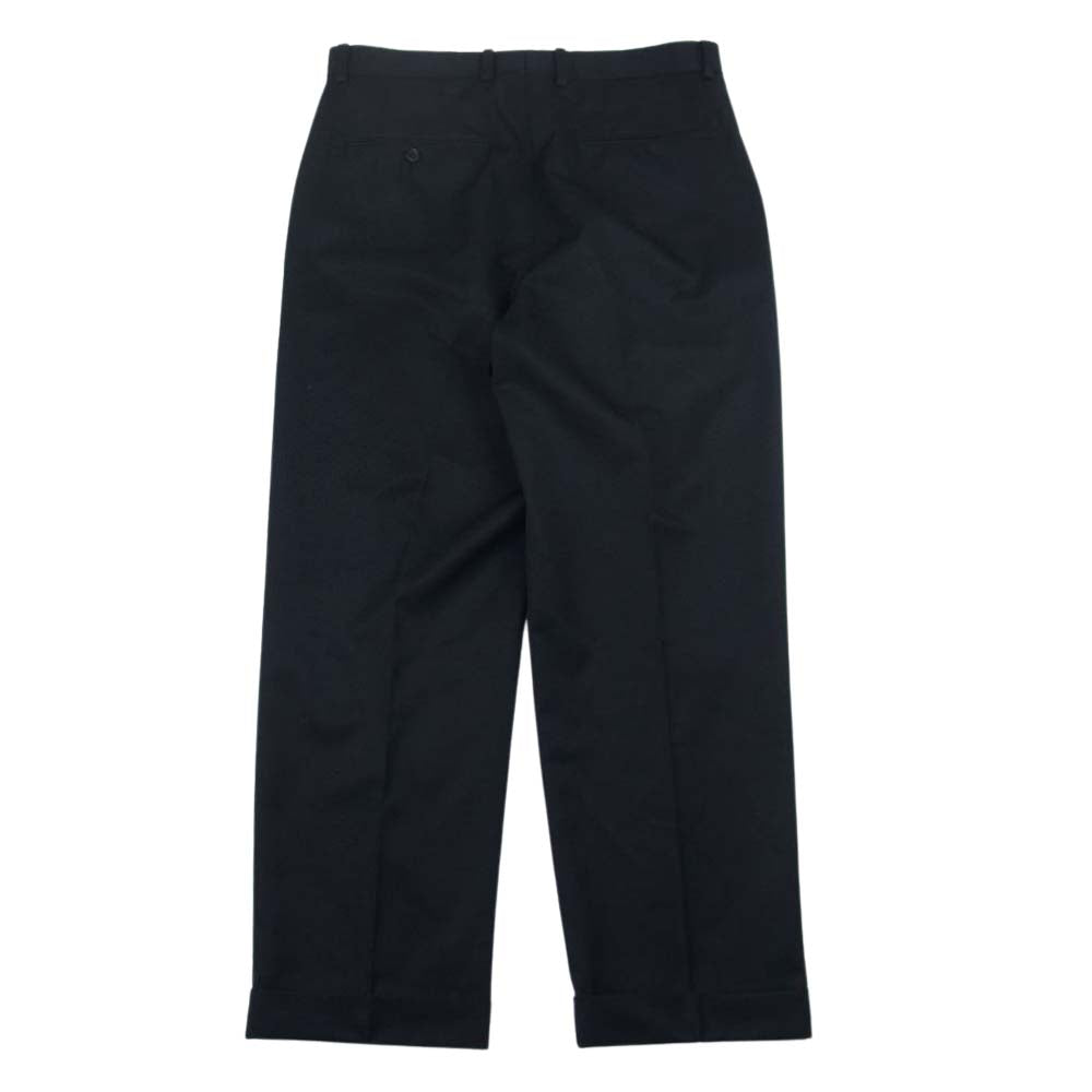 WACKO MARIA ワコマリア 22AW 22FW-WMP-TR28 PLEATED TROUSERS トラウザーズ スラックス ダブル ブラック系 M【新古品】【未使用】【中古】