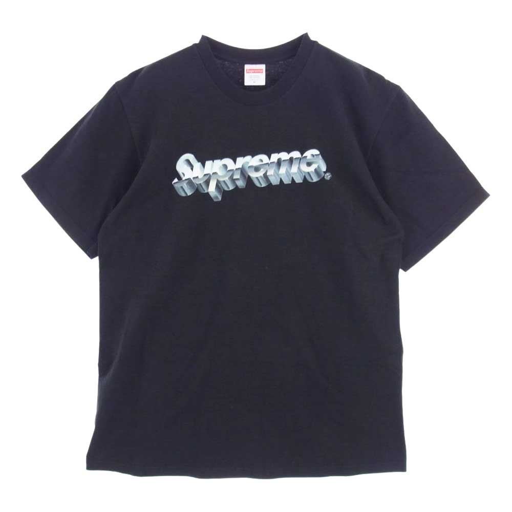 Supreme シュプリーム 20SS Chrome Logo Tee クローム ロゴ Tシャツ ブラック系 M【中古】