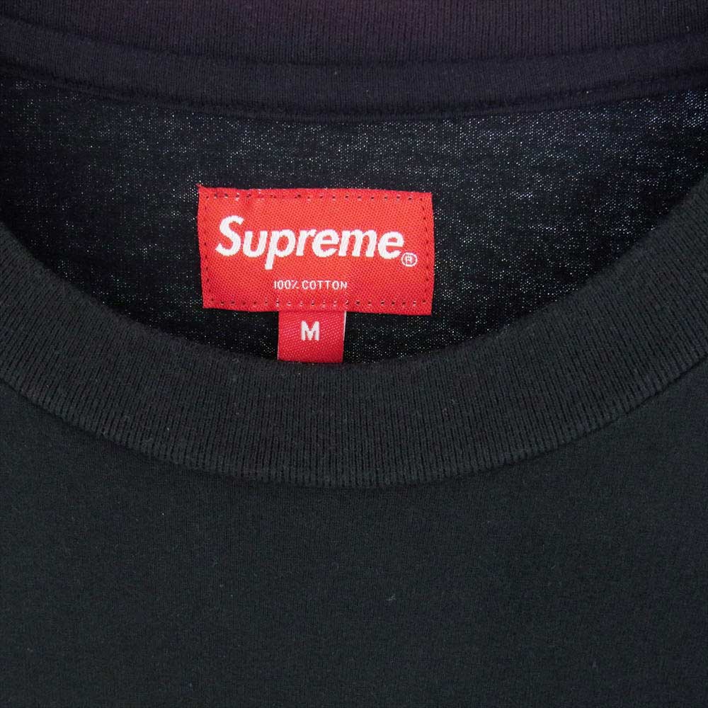 Supreme シュプリーム 20SS Meta Logo L/S Tee  メタロゴ ロングスリーブ カットソー 長袖 Tシャツ ブラック系 M【中古】