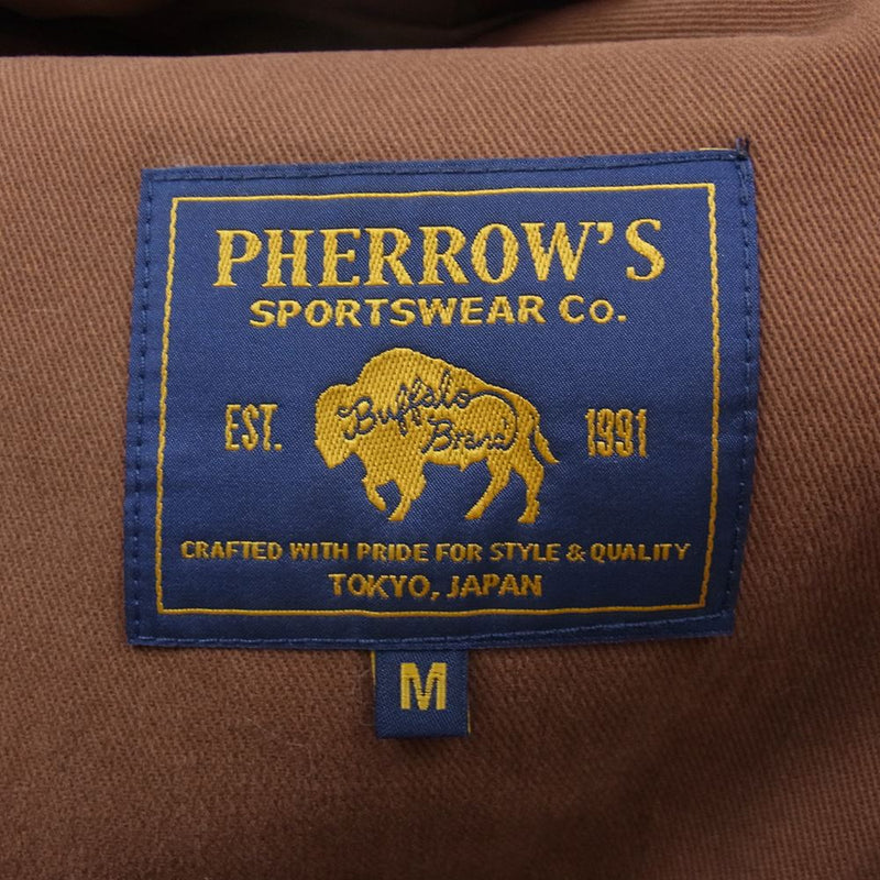 Pherrow's フェローズ 3ボタン コットン テーラード  ジャケット ブラウン系 M【中古】