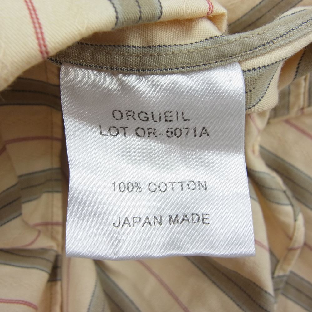 ORGUEIL オルゲイユ OR-5071A Windsor Collar ウィンザーカラー シャツ ベージュ系【中古】