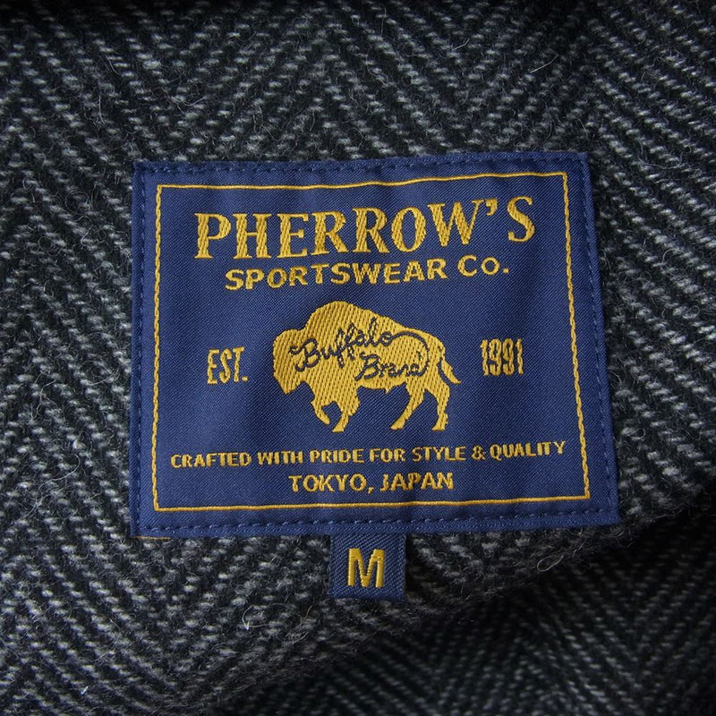 Pherrow's フェローズ 3ボタン ウール テーラード ジャケット ブラック系 M【中古】