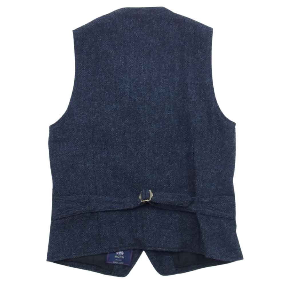 ORGUEIL オルゲイユ OR-4205B OR4215B OR-1080B Harris Tweed Sack Coat Gilet Trousers ハリスツイード サックコート ジレ ベスト トラウザー パンツ ３ピース セットアップ スーツ ネイビー系 ジャケット(38)・ベスト(38)・パンツ(31)【美品】【中古】
