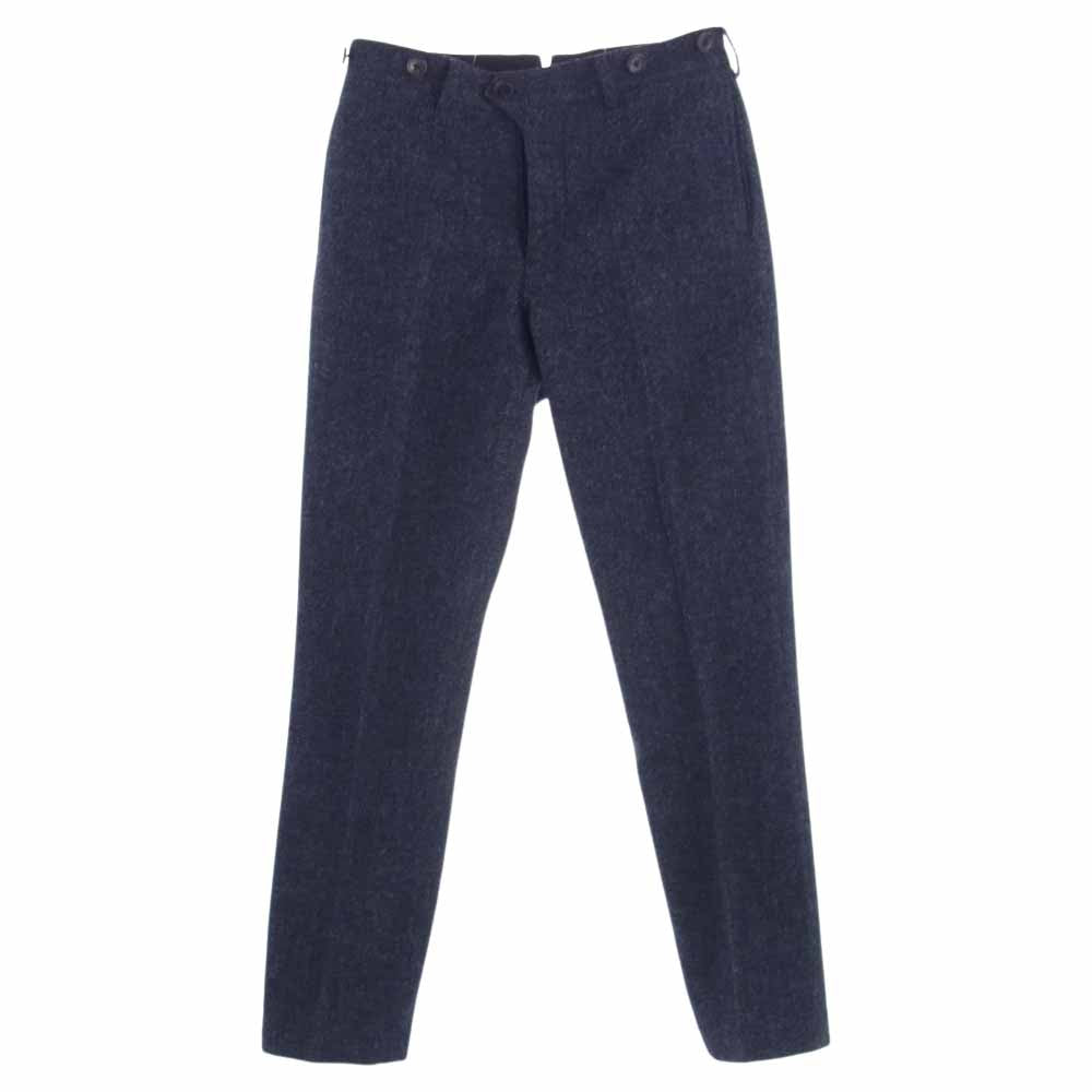 ORGUEIL オルゲイユ OR-4205B OR4215B OR-1080B Harris Tweed Sack Coat Gilet Trousers ハリスツイード サックコート ジレ ベスト トラウザー パンツ ３ピース セットアップ スーツ ネイビー系 ジャケット(38)・ベスト(38)・パンツ(31)【美品】【中古】