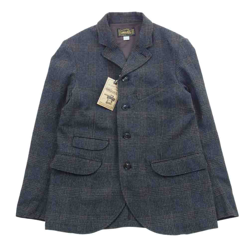 ORGUEIL オルゲイユ OR-4108 OR-4107 OR-1049 Glen Check Jacket Gilet Trousers  尾州産 グレンチェック ジャケット ジレ ベスト トラウザー パンツ ３ピース セットアップ スーツ ブラウン系 ジャケット(40)・ベスト(40)・パンツ(32)【美品】【中古】