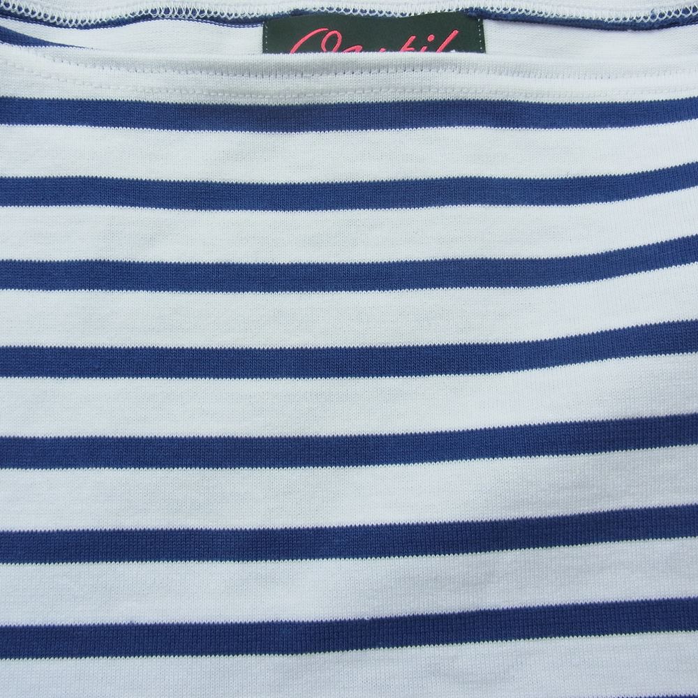 ウティ ウティ ナバル ボーダーバスク シャツ ホワイト系 ネイビー系 1【中古】