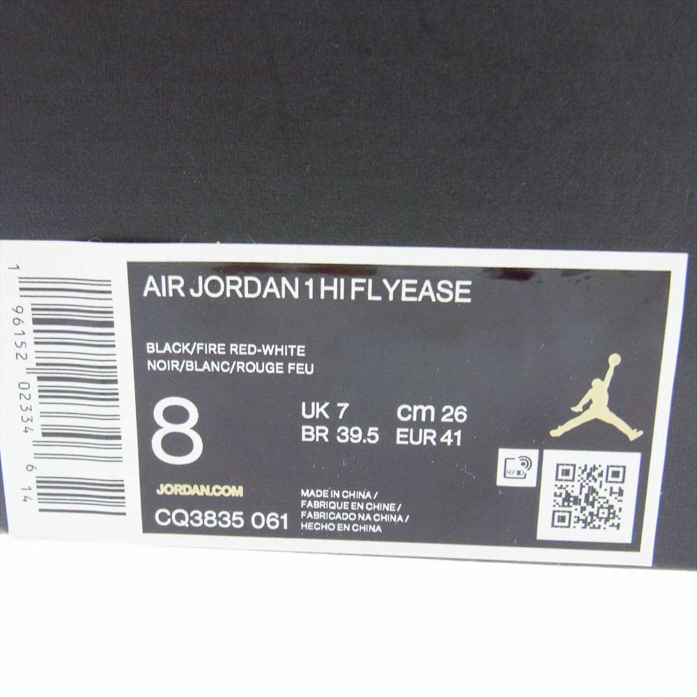 NIKE AIR JORDAN ナイキ ジョーダン  CQ3835-061 エア ジョーダン 1 HI FLYEASE フライイーズ ハイカット スニーカー レッド系 ブラック系 ホワイト系 26.0cm【新古品】【未使用】【中古】