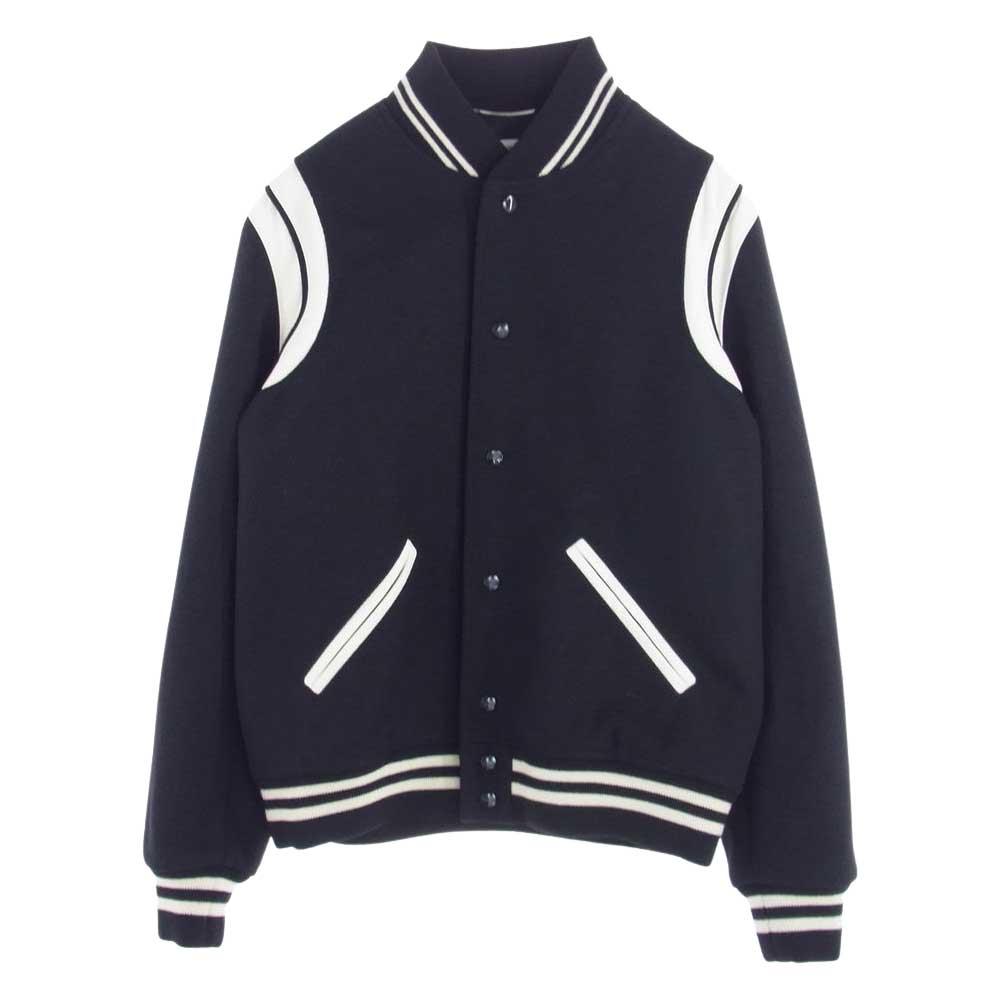 SAINT LAURENT サンローラン 354718 Y180W  テディ ボンバー ジャケット ブラック系 50【極上美品】【中古】