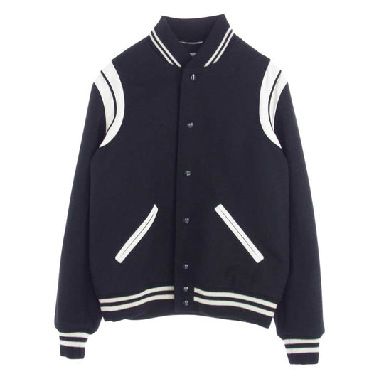 SAINT LAURENT サンローラン 354718 Y180W  テディ ボンバー ジャケット ブラック系 50【極上美品】【中古】