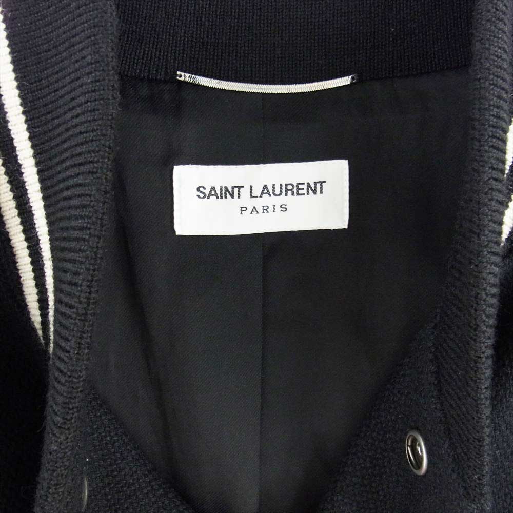 SAINT LAURENT サンローラン 354718 Y180W  テディ ボンバー ジャケット ブラック系 50【極上美品】【中古】