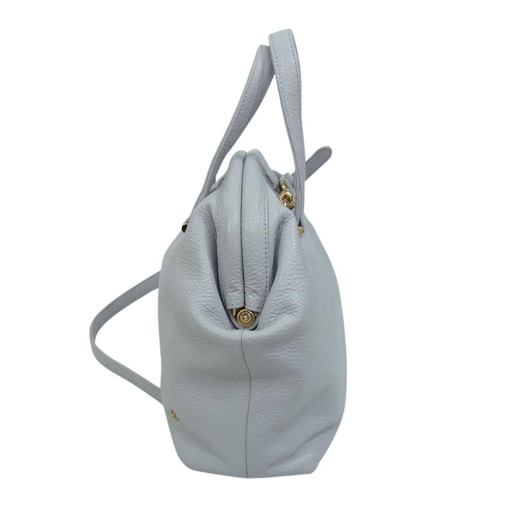 キタムラ  2WAY ハンドバッグ レザー  グレー系【中古】