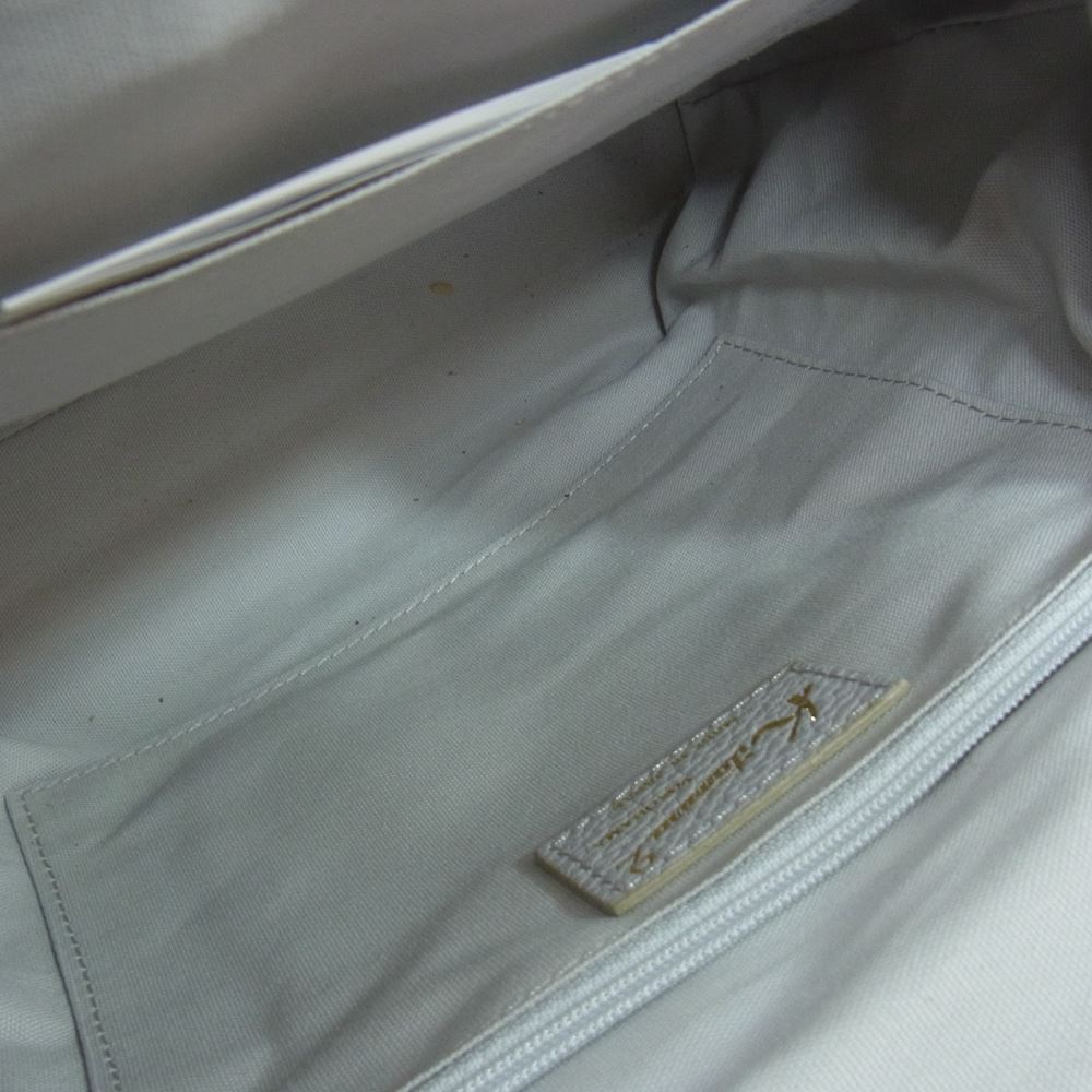キタムラ  2WAY ハンドバッグ レザー  グレー系【中古】