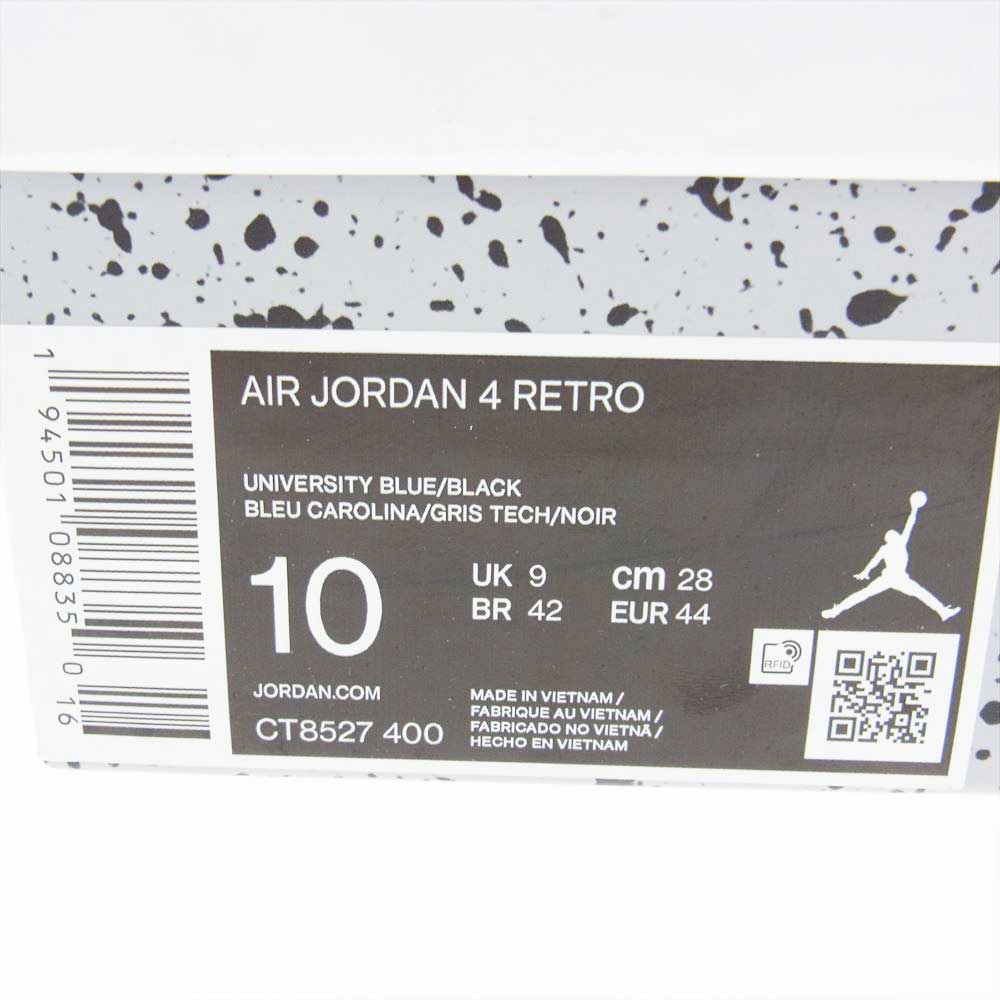 NIKE AIR JORDAN ナイキ ジョーダン CT8527-400  4 University Blue ユニバーシティー ブルー スニーカー ブルー系 28cm【中古】