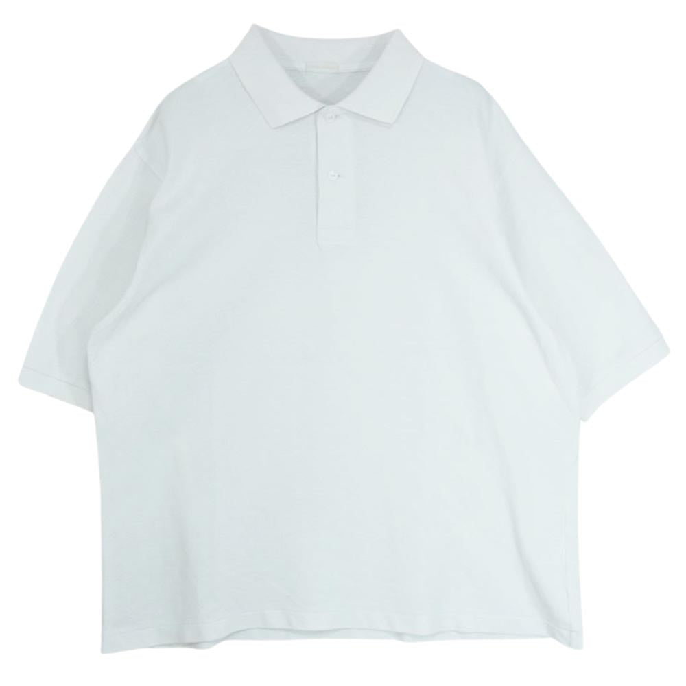 COMOLI コモリ 19SS  P01-05010 鹿の子 半袖 ポロシャツ ホワイト系 2【中古】