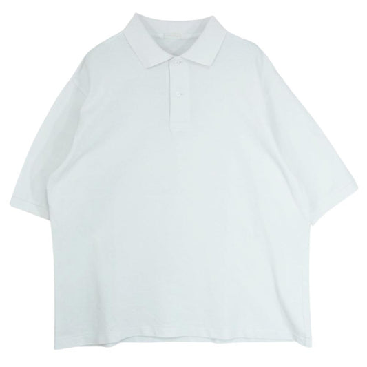 COMOLI コモリ 19SS  P01-05010 鹿の子 半袖 ポロシャツ ホワイト系 2【中古】