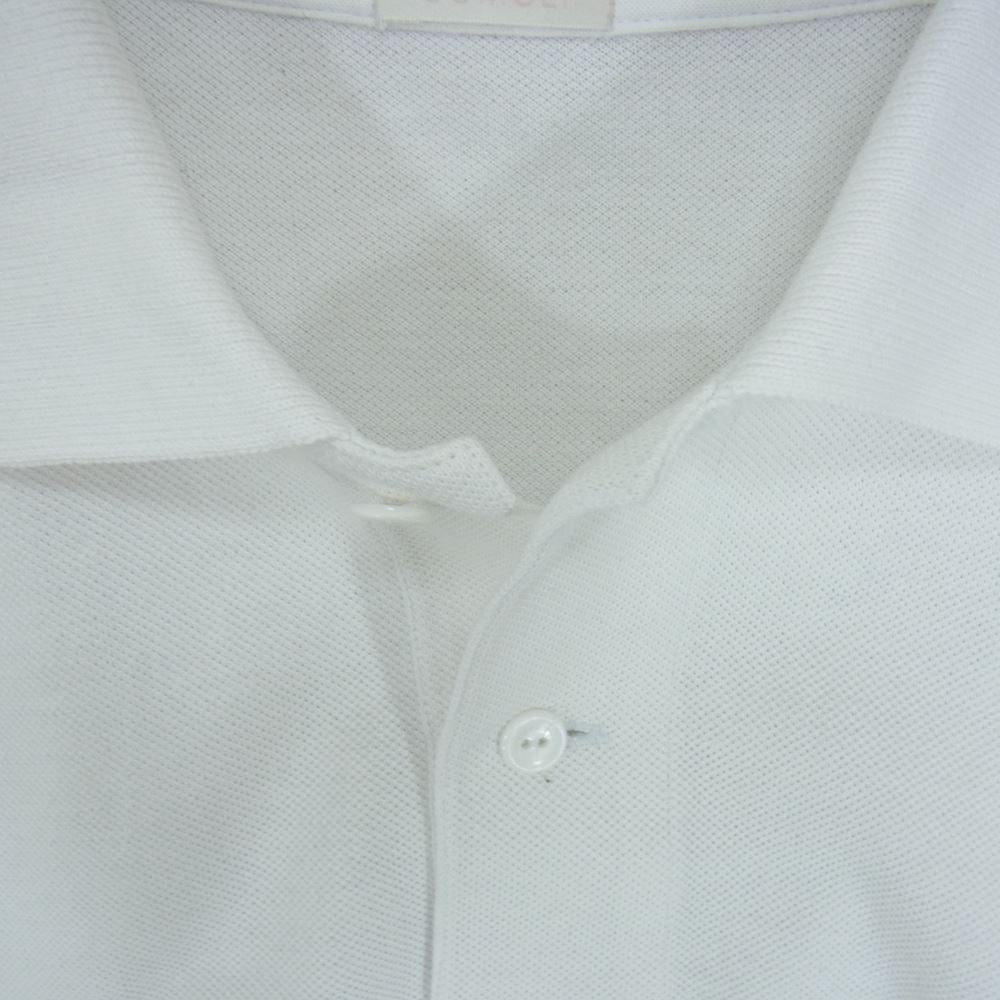 COMOLI コモリ 19SS  P01-05010 鹿の子 半袖 ポロシャツ ホワイト系 2【中古】