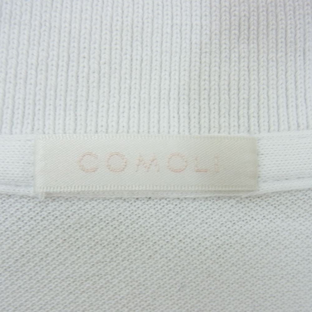 COMOLI コモリ 19SS  P01-05010 鹿の子 半袖 ポロシャツ ホワイト系 2【中古】