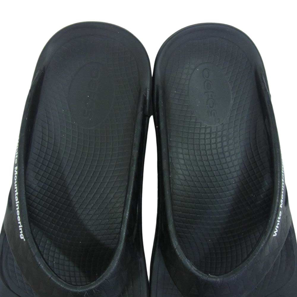 WHITE MOUNTAINEERING ホワイトマウンテニアリング × OOFOS ウーフォス SANDAL ブラック系 EU 40【中古】