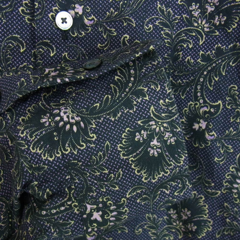 ユーゲン Print James コットンフラワープリントレギュラーカラーシャツ SHIRT053 パープル系 3【美品】【中古】