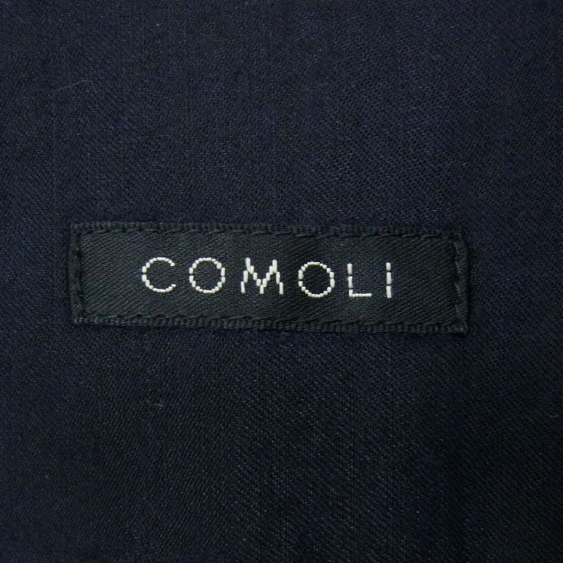 COMOLI コモリ 22SS V01-02023 ウールシルク スキッパー 半袖シャツ