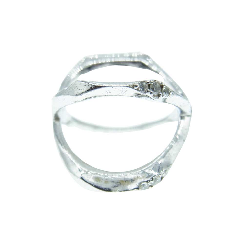 ヴェルヴェットラウンジ 石付 SILVER リング シルバー系 15号【中古】