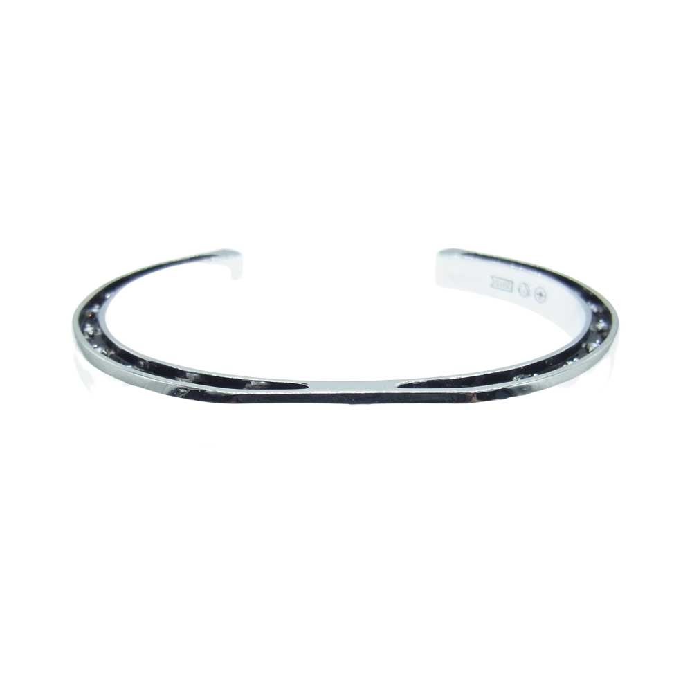 ヴェルヴェットラウンジ Horseshoe ホースシュー バングル ホワイト キュービック ジルコニア シルバー系【中古】