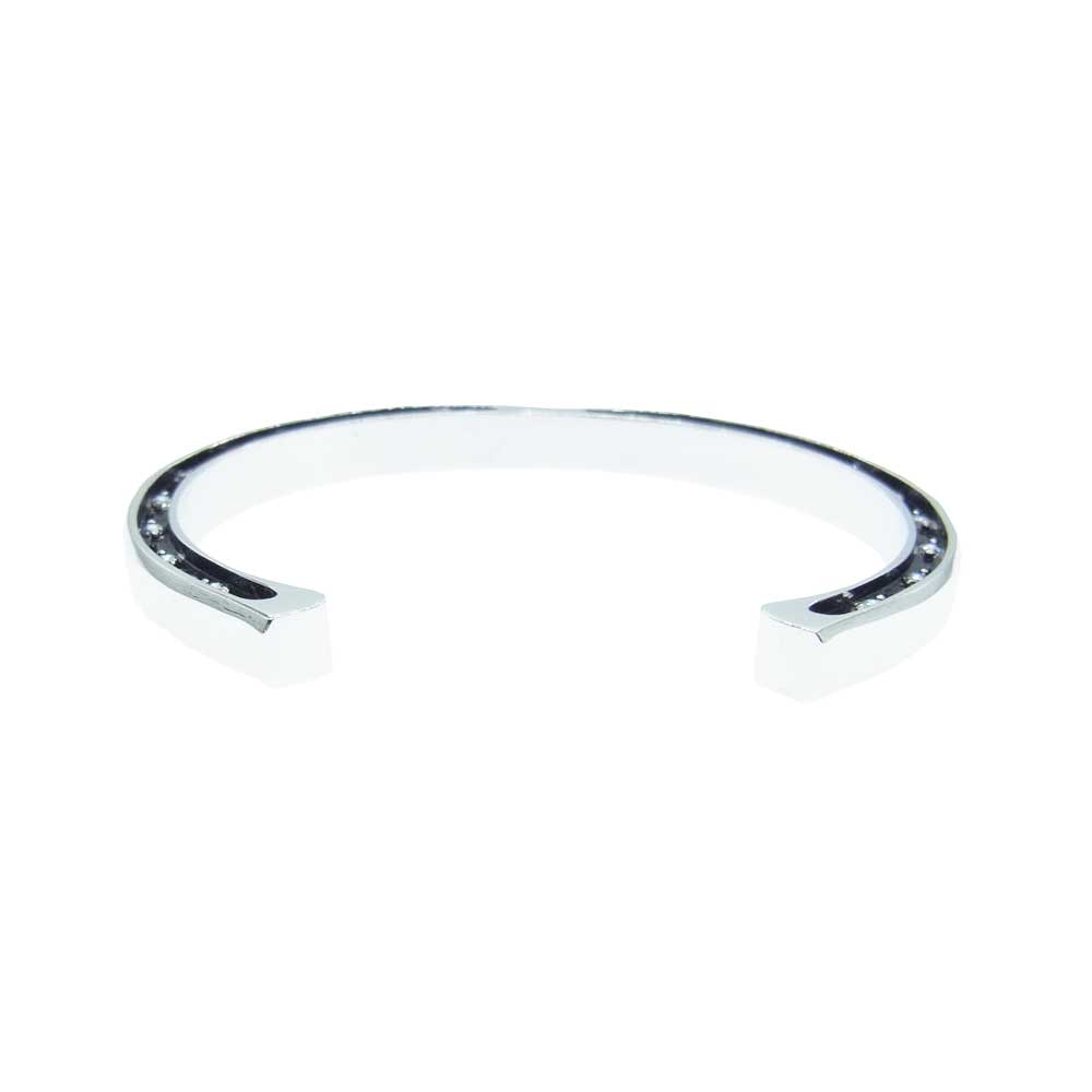 ヴェルヴェットラウンジ Horseshoe ホースシュー バングル ホワイト キュービック ジルコニア シルバー系【中古】