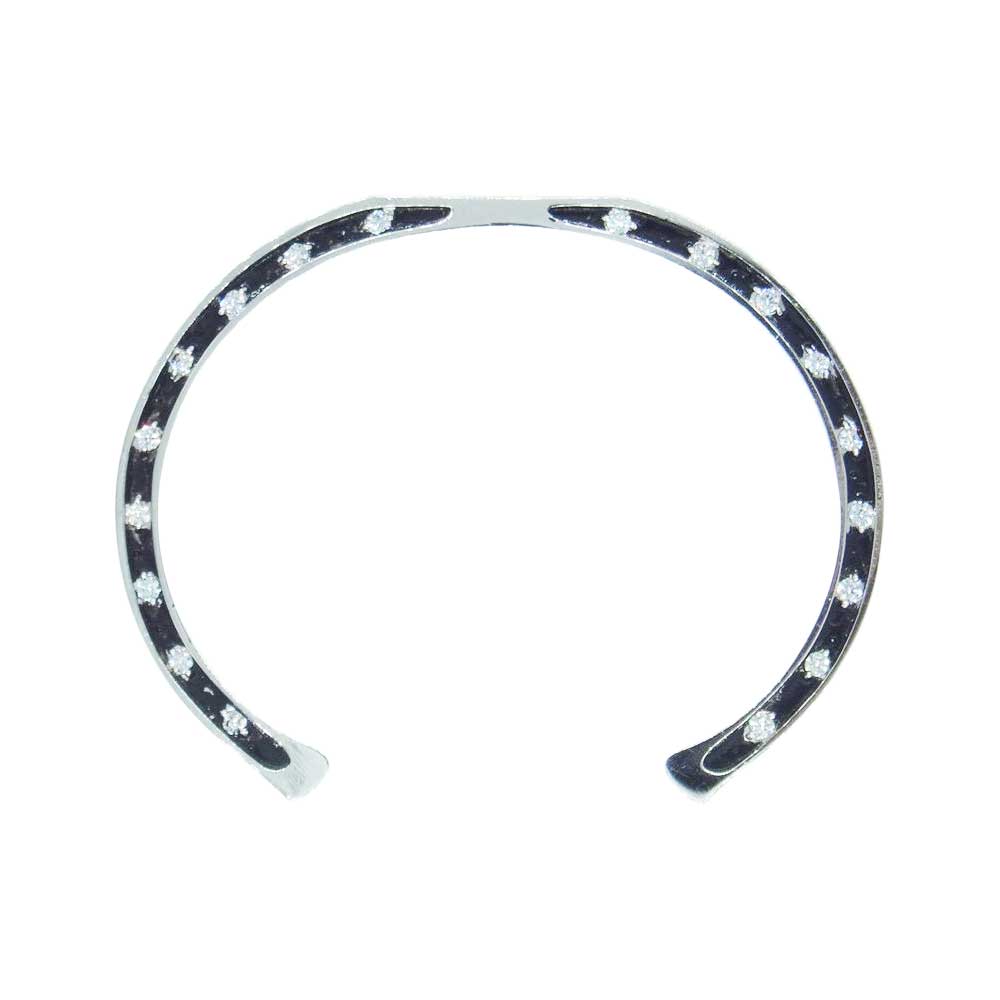 ヴェルヴェットラウンジ Horseshoe ホースシュー バングル ホワイト キュービック ジルコニア シルバー系【中古】