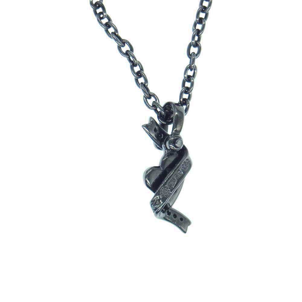 PUERTA DEL SOL プエルタデルソル PE984BK ハート ネックレス ペンダント SILVER 950 ブラック系【中古】