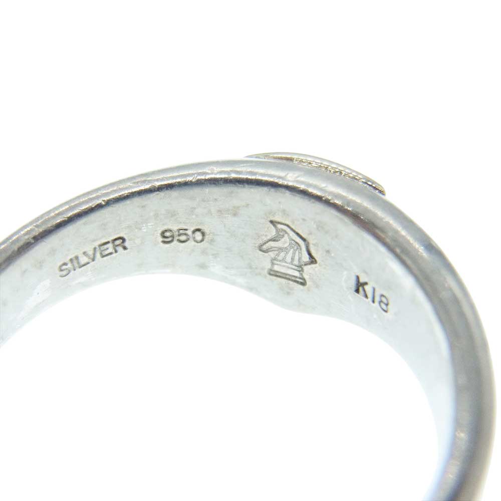 PUERTA DEL SOL プエルタデルソル K18付 SILVER950 リング シルバー系 19号【中古】