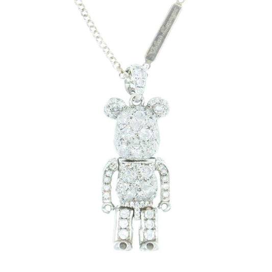 ヴェルヴェットラウンジ BE@RBRICK PENDANT ベアブリック コラボ シルバー ネックレス  シルバー系【中古】